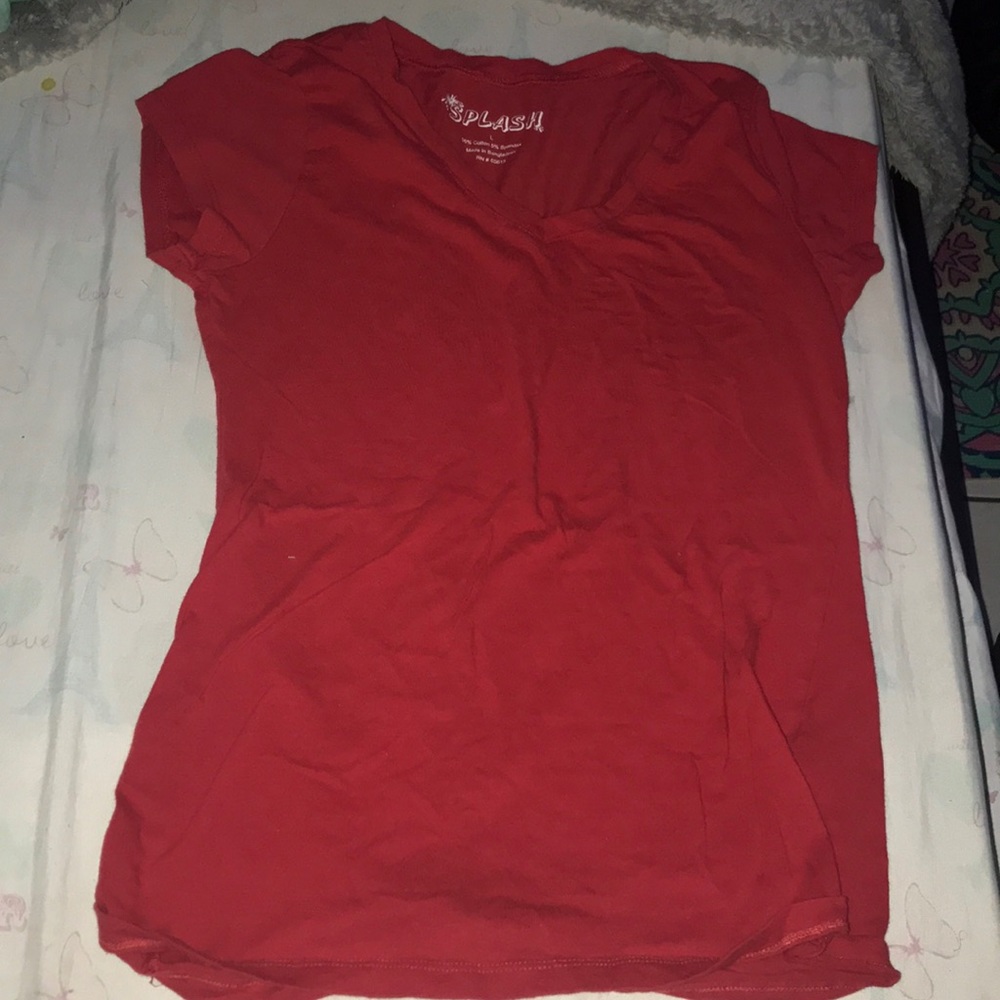 Plain red shirt